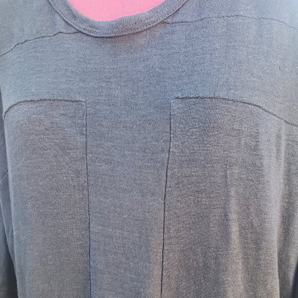 Nude Masahiko Maruyama Pullover Unisex Black Linen Knit - Picture 3 of 10